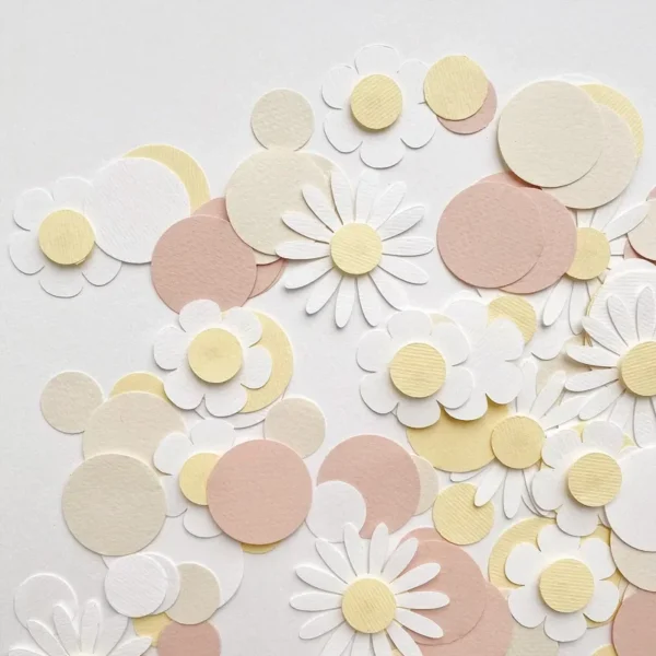 1Bag Sweet Round Daisy Flower Paper Confetti Wedding Flower Table Scatter Baby Shower Birthday Party Gift Box Decorations Supply - Image 3
