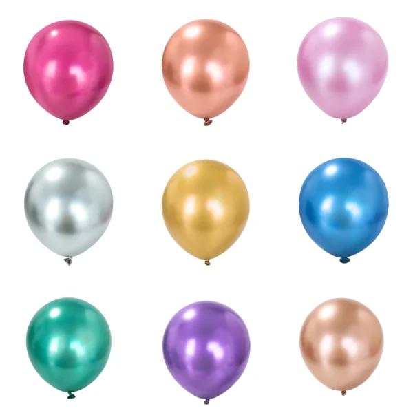 10- 100 pieces metal balloon Gold Silver Chrome Ballon Wedding Decoration white black Macaron Birthday Party Supplies 10 12 inch - Image 3