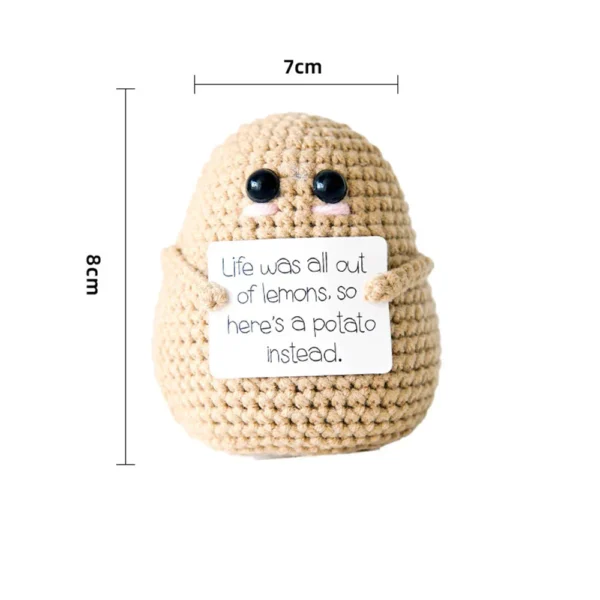 Pure hand-woven positive energy lovely potato doll new product handmade potato home room decoration Christmas gift - Image 5