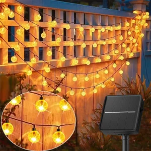 5/7/12M Solar Bubble Ball Light Fairy Lights Outdoor LED Crystal Globe String Light Garden Party Wedding Christmas Decorations