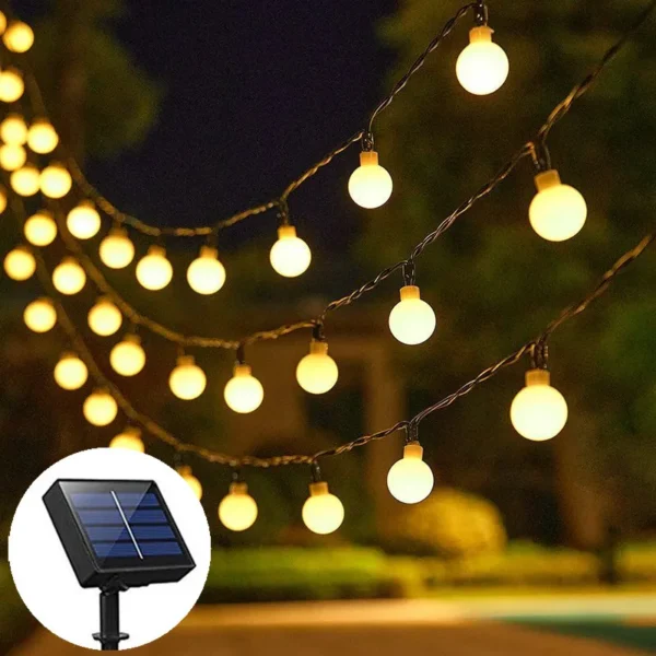 Solar Small Ball String Lights 100LED/50LED/20LED Garden Home Fence Balcony Tree Party Christmas Halloween Wedding Decoration