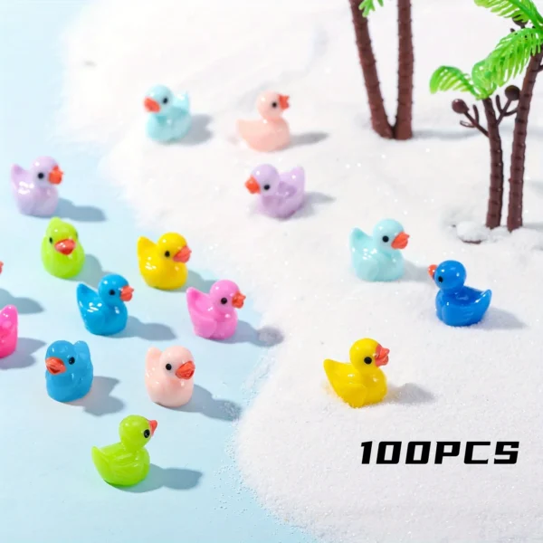 50Pcs Mini Resin Ducks Bulk Tiny Ducks Set for Potted Miniature Decoration Garden Dollhouse Cake Decoration DIY Slime Kit Craft - Image 5